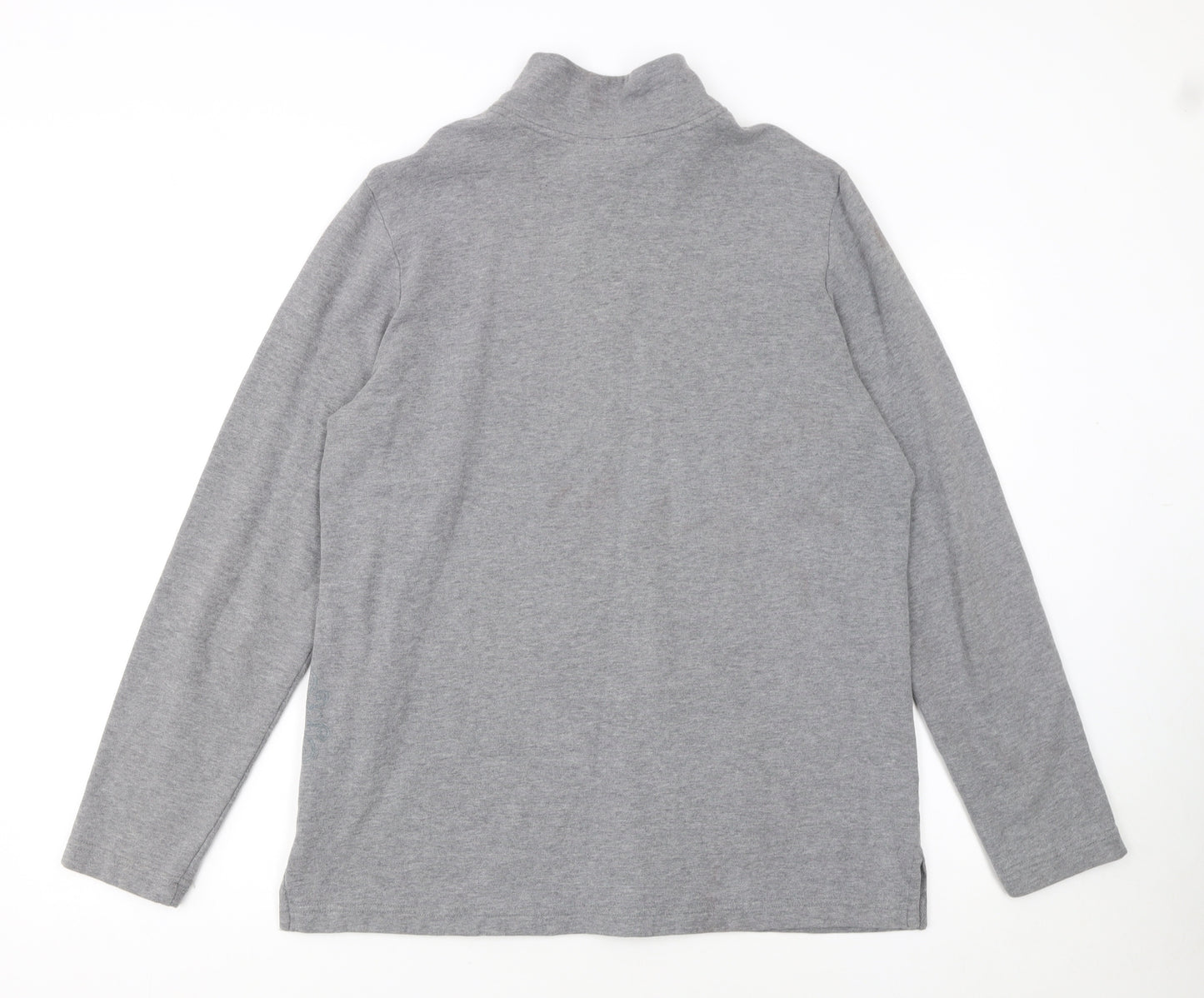 Eddie Bauer Womens Grey 1/4 Zip Cotton Pullover Sweatshirt L