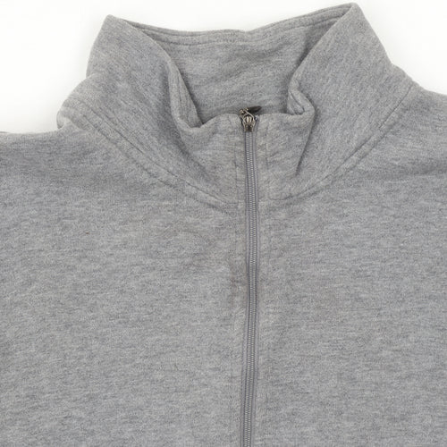 Eddie Bauer Womens Grey 1/4 Zip Cotton Pullover Sweatshirt L