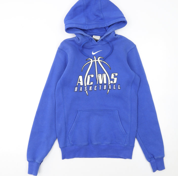 Nike Womens Blue Pullover Hoodie XS ACMS Basketball Graphic Sweatshirt