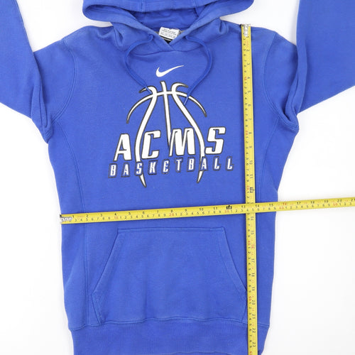 Nike Womens Blue Pullover Hoodie XS ACMS Basketball Graphic Sweatshirt