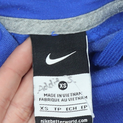 Nike Womens Blue Pullover Hoodie XS ACMS Basketball Graphic Sweatshirt