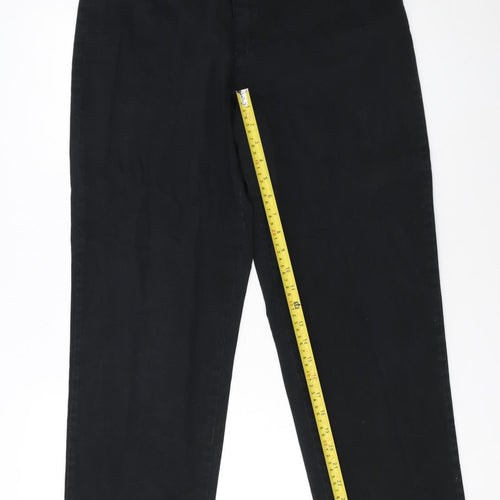 Lee Women's Black Petite Straight Chino Trousers Size 10