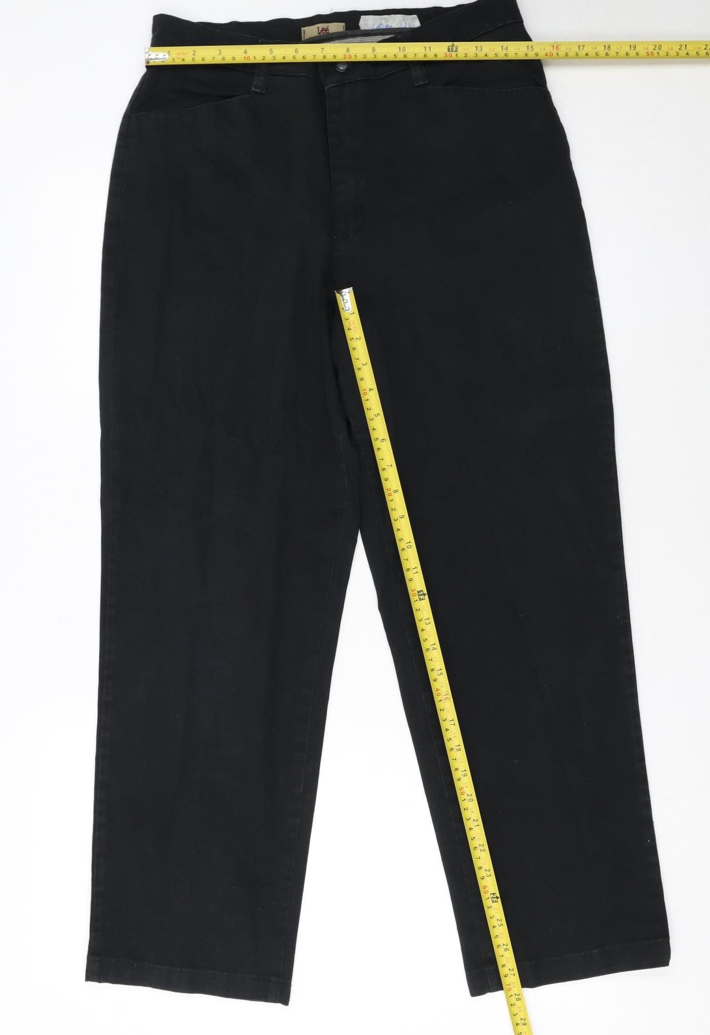 Lee Women's Black Petite Straight Chino Trousers Size 10
