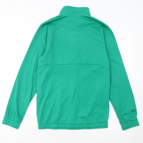 Puma Boys Green Track Jacket 14 Years Full Zip Lightweight Sportswear