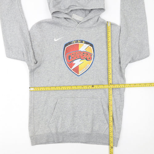 Nike Boys Grey Chargers Soccer Club Pullover Hoodie XL Fleece Sweatshirt