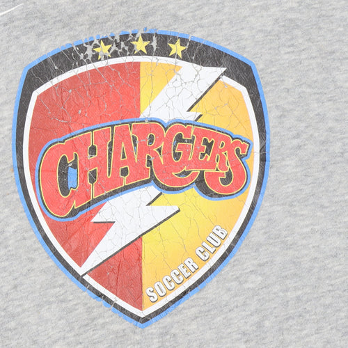 Nike Boys Grey Chargers Soccer Club Pullover Hoodie XL Fleece Sweatshirt