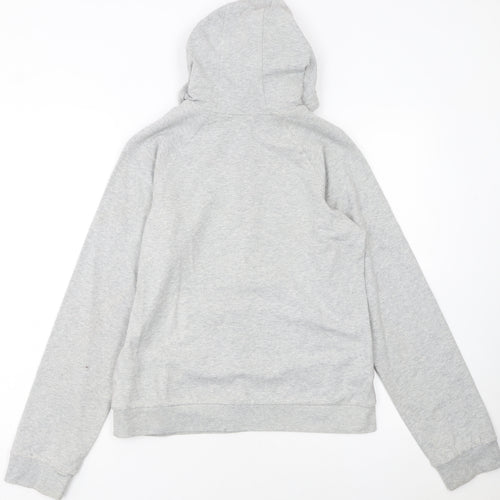 Adidas Women's Grey 1/4 Zip Hoodie Size 14 Cotton Blend