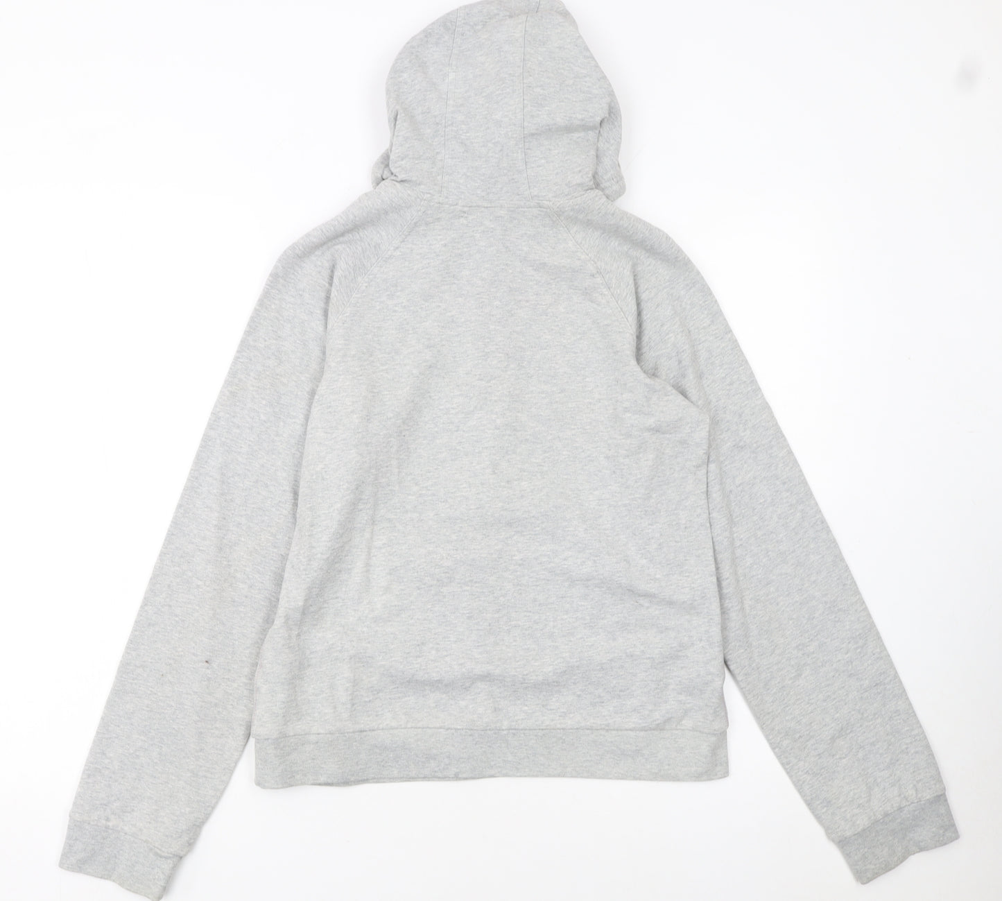 Adidas Women's Grey 1/4 Zip Hoodie Size 14 Cotton Blend