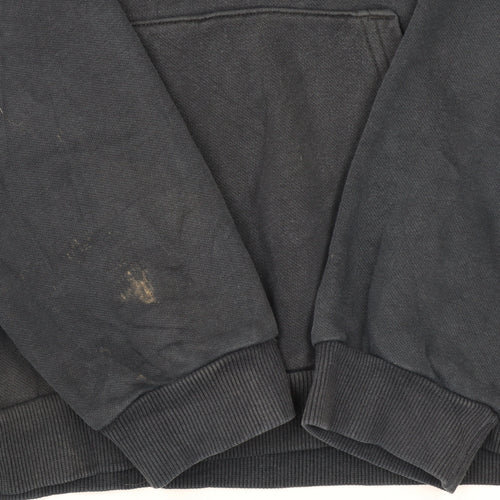 Puma Boys Black Hoodie 15-16 Years Pullover Fleece Logo Sweatshirt