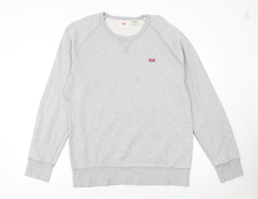 Levi's Men's Grey Crew Neck Pullover Sweatshirt Size M