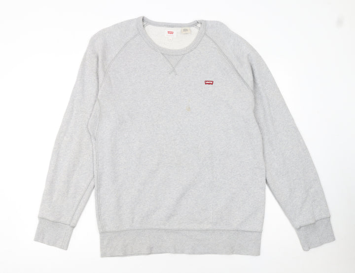 Levi's Men's Grey Crew Neck Pullover Sweatshirt Size M