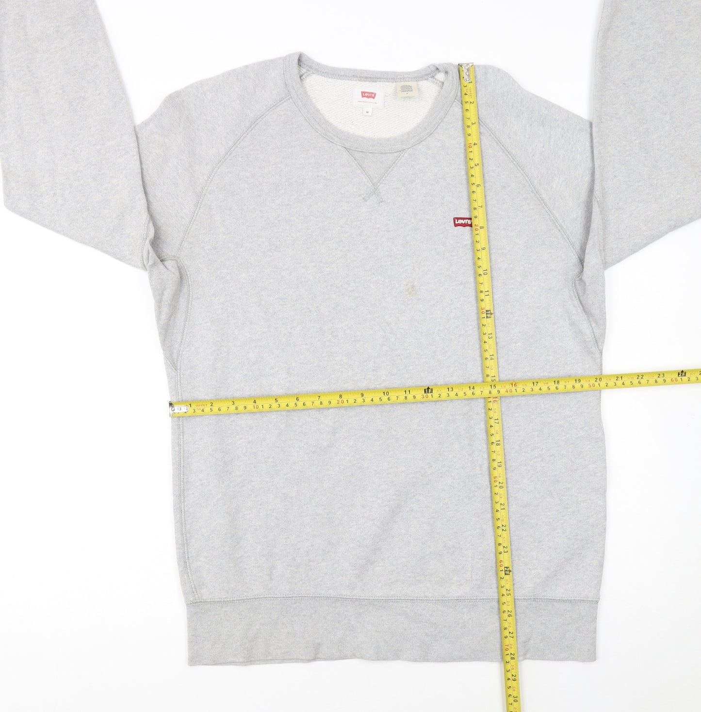 Levi's Men's Grey Crew Neck Pullover Sweatshirt Size M