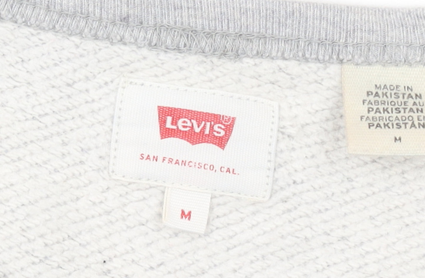 Levi's Men's Grey Crew Neck Pullover Sweatshirt Size M