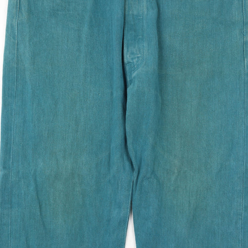 Levi's 501XX Men's Teal Blue Straight Denim Jeans W38 L34 Classic Fit