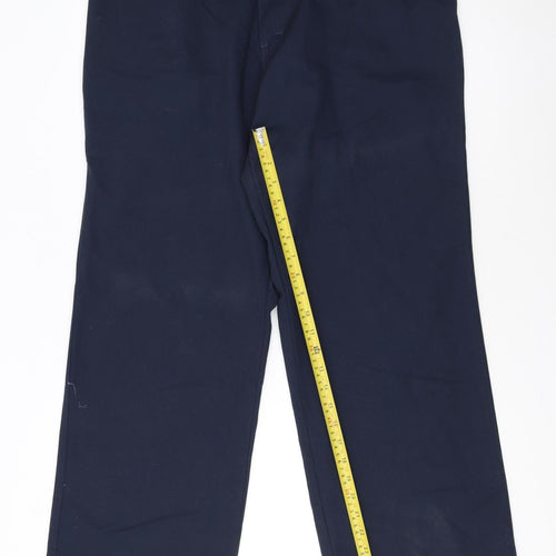 Dickies Men Blue 36x30 Regular Fit Work Chino Trousers
