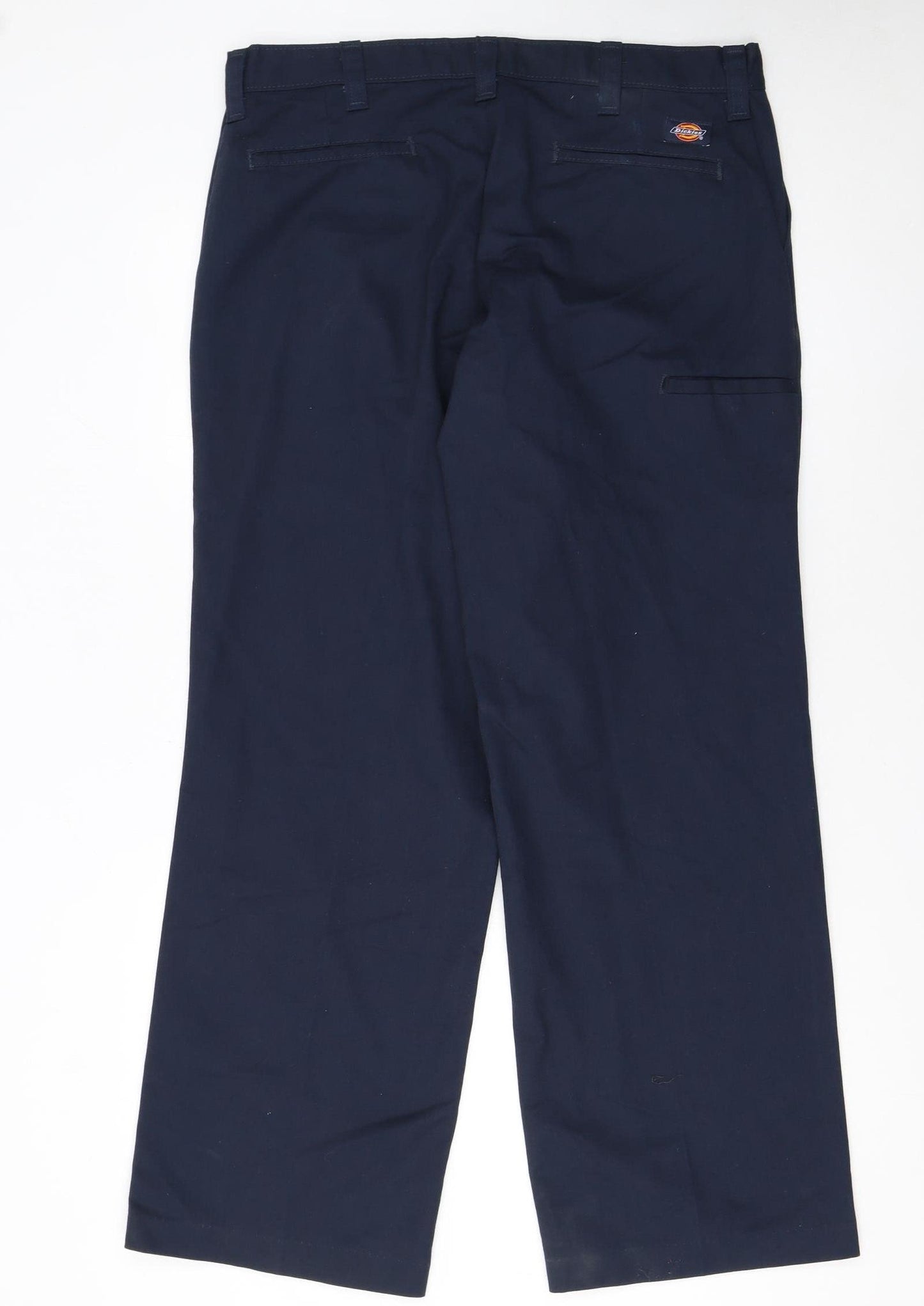 Dickies Men Blue 36x30 Regular Fit Work Chino Trousers