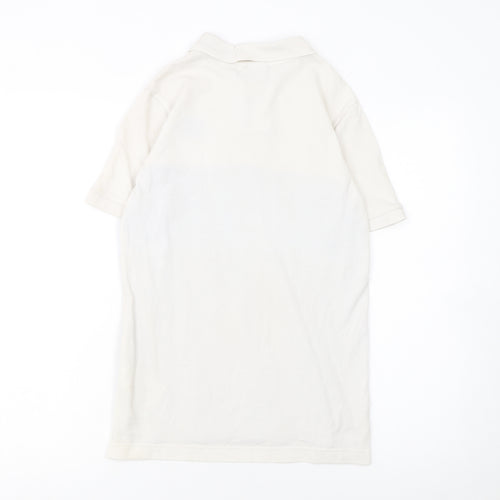 Nike Boys Beige Blue Colourblock Polo Shirt 12-13 Years Sports Casual