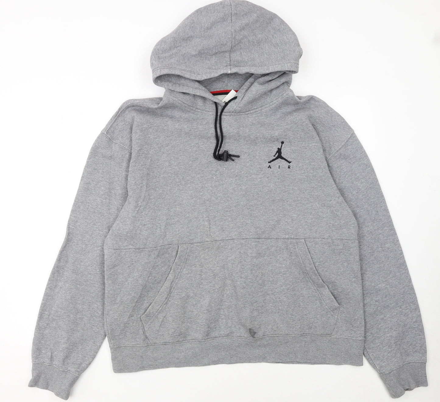 Jordan Women’s Grey Pullover Hoodie L Standard Fit Logo Detail