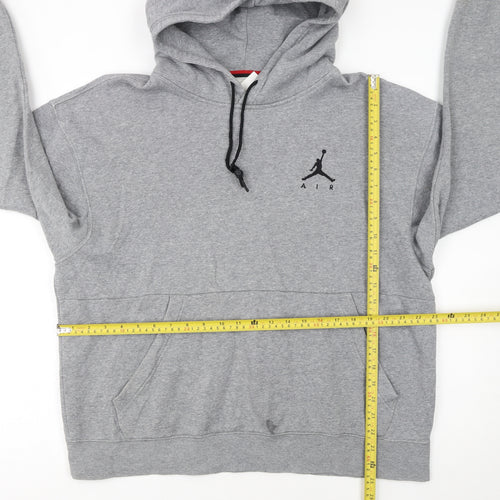 Jordan Women’s Grey Pullover Hoodie L Standard Fit Logo Detail