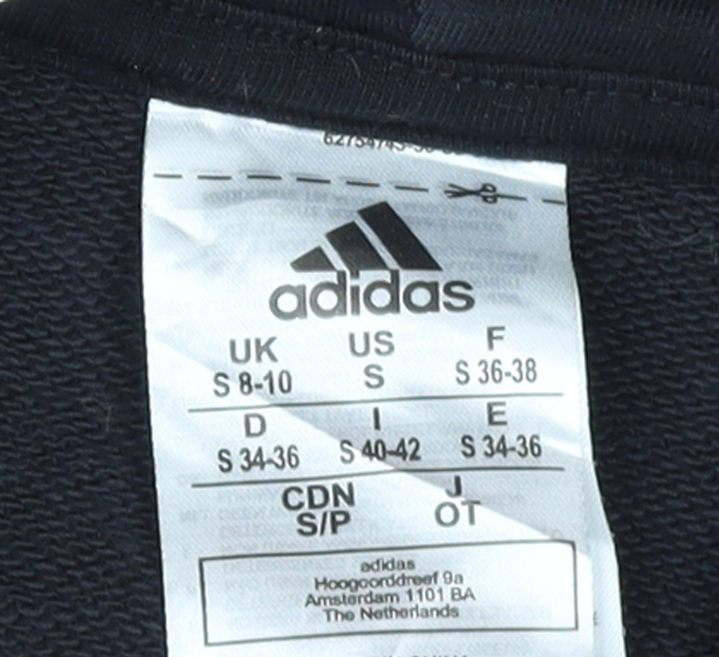 Adidas Women's Black Pullover Hoodie Small UK 8-10 Logo Front