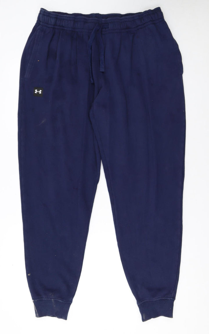Under Armour Women's Blue Fleece Jogger Trousers XL Casual Sportswear