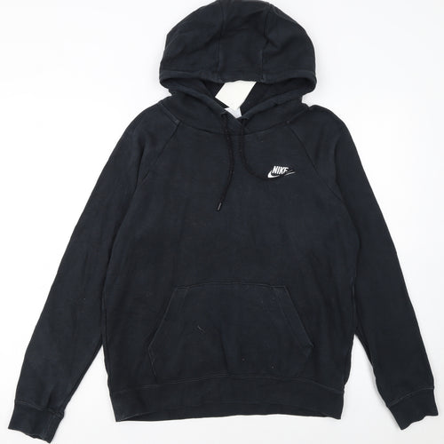 Nike Women's Black Pullover Hoodie Small Cotton Blend Sweatshirt