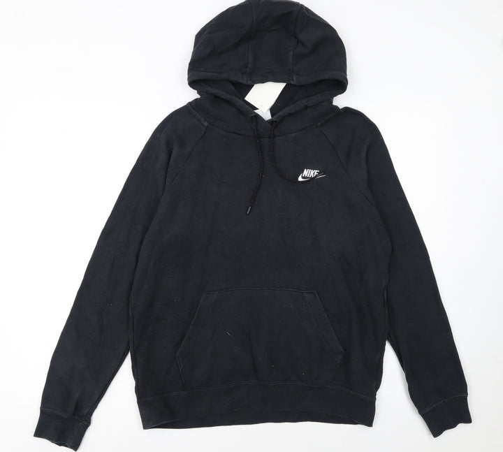 Nike Women's Black Pullover Hoodie Small Cotton Blend Sweatshirt