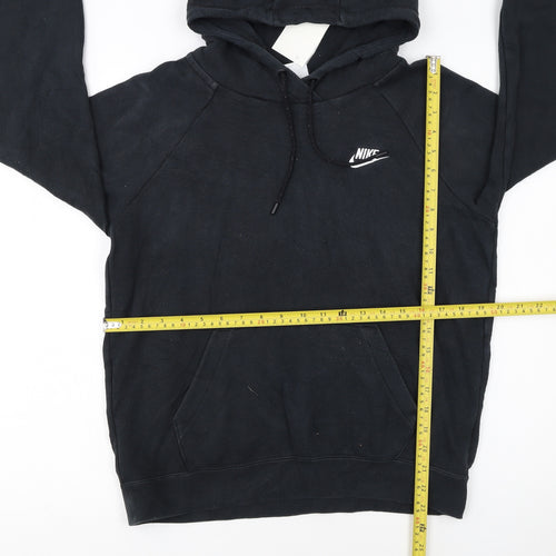 Nike Women's Black Pullover Hoodie Small Cotton Blend Sweatshirt