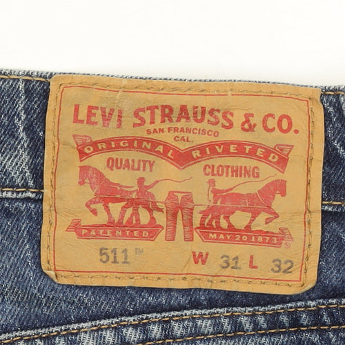 Levi Strauss 511 Men Blue Slim Denim Jeans W31 L32