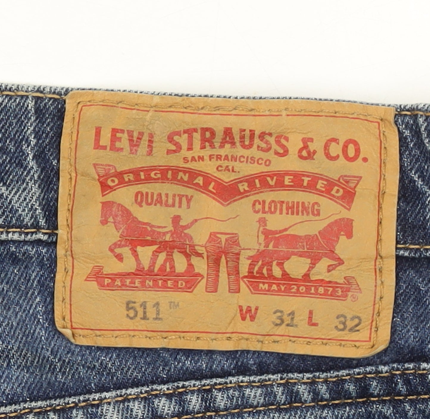 Levi Strauss 511 Men Blue Slim Denim Jeans W31 L32
