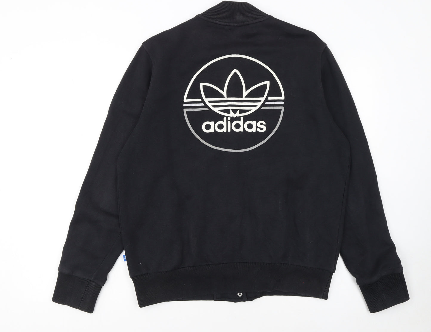 Adidas Womens Black Size 16 Varsity Jacket Cotton Blend