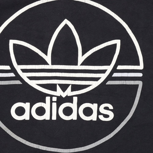 Adidas Womens Black Size 16 Varsity Jacket Cotton Blend