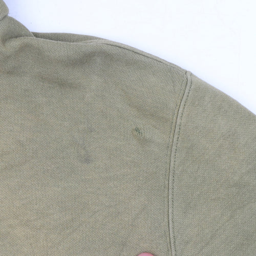 Champion Men's Green XL Pullover Hoodie with Logo Print