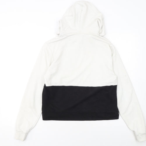 Puma Women’s White & Black Colourblock Hoodie Size S