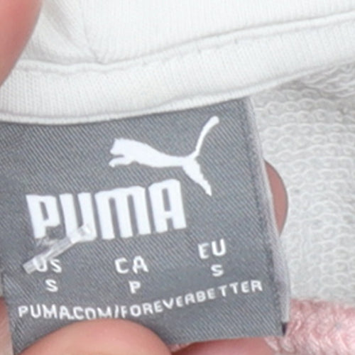 Puma Women’s White & Black Colourblock Hoodie Size S