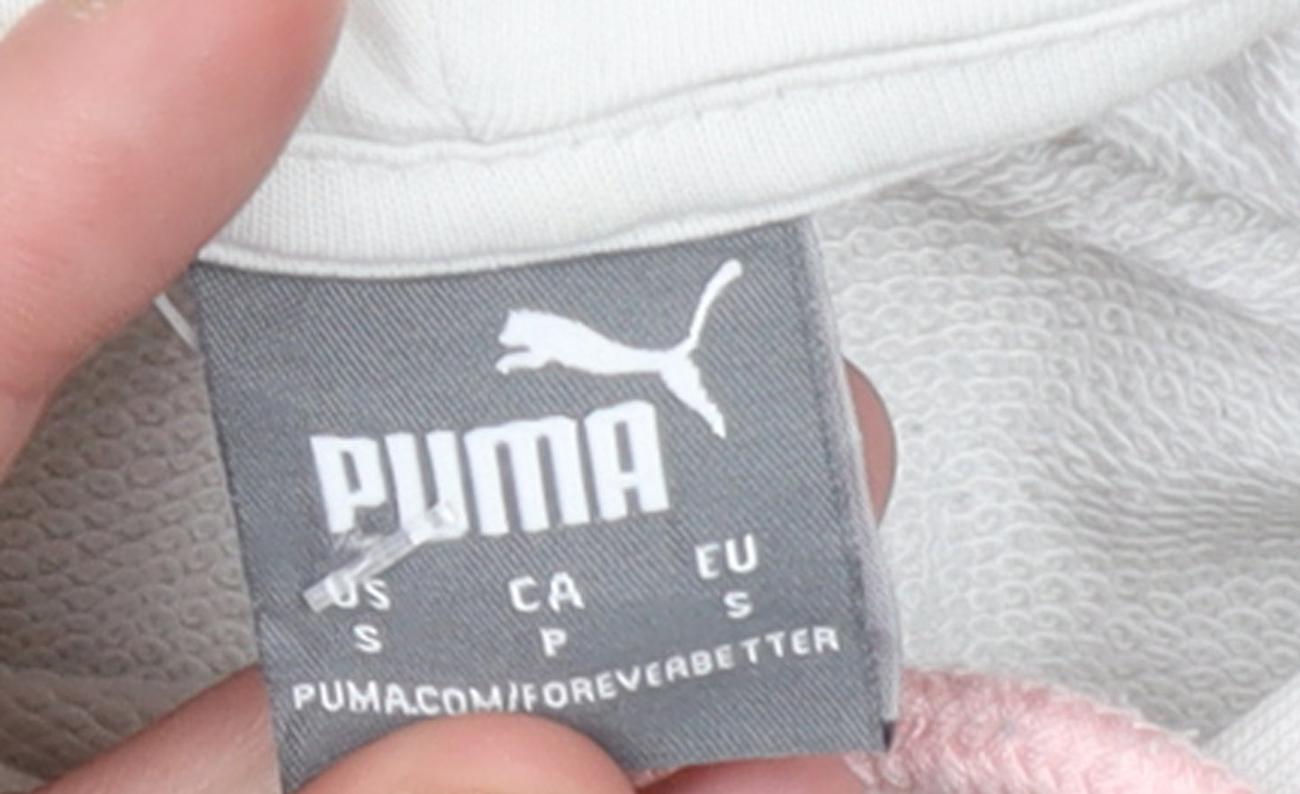 Puma Women’s White & Black Colourblock Hoodie Size S