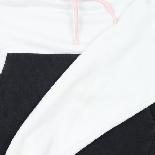 Puma Women’s White & Black Colourblock Hoodie Size S