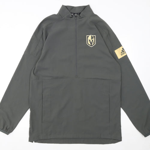 Adidas Men’s Grey Half Zip Vegas Golden Knights Sweatshirt Size S