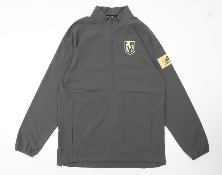 Adidas Men’s Grey Half Zip Vegas Golden Knights Sweatshirt Size S
