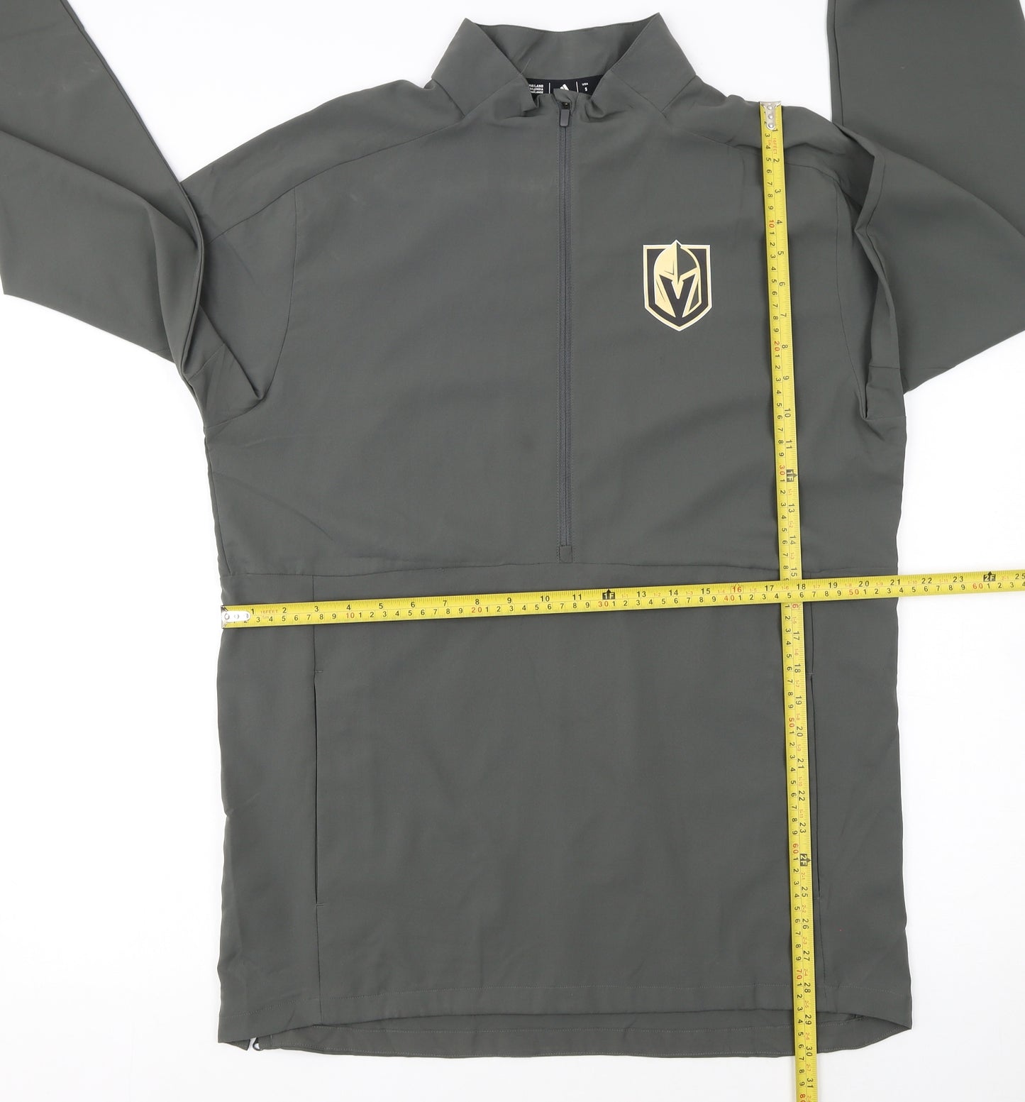 Adidas Men’s Grey Half Zip Vegas Golden Knights Sweatshirt Size S