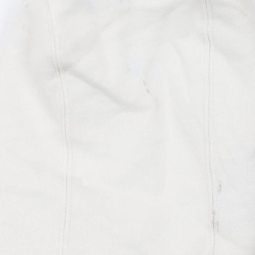 Emporio Armani EA7 Women's White Pullover Hoodie Size S Cotton Blend