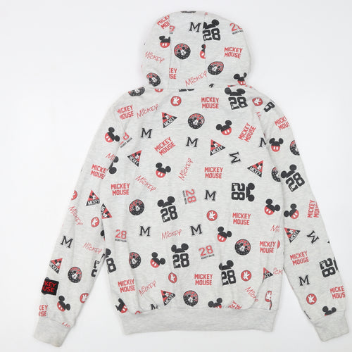 Disney CROPP Women's Grey Mickey Mouse Full Zip Hoodie Size S