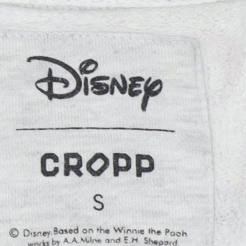 Disney CROPP Women's Grey Mickey Mouse Full Zip Hoodie Size S