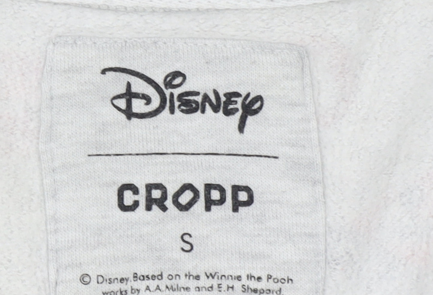 Disney CROPP Women's Grey Mickey Mouse Full Zip Hoodie Size S