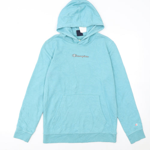 Champion Girls Blue Pullover Hoodie Size 13-14 Years Regular Fit