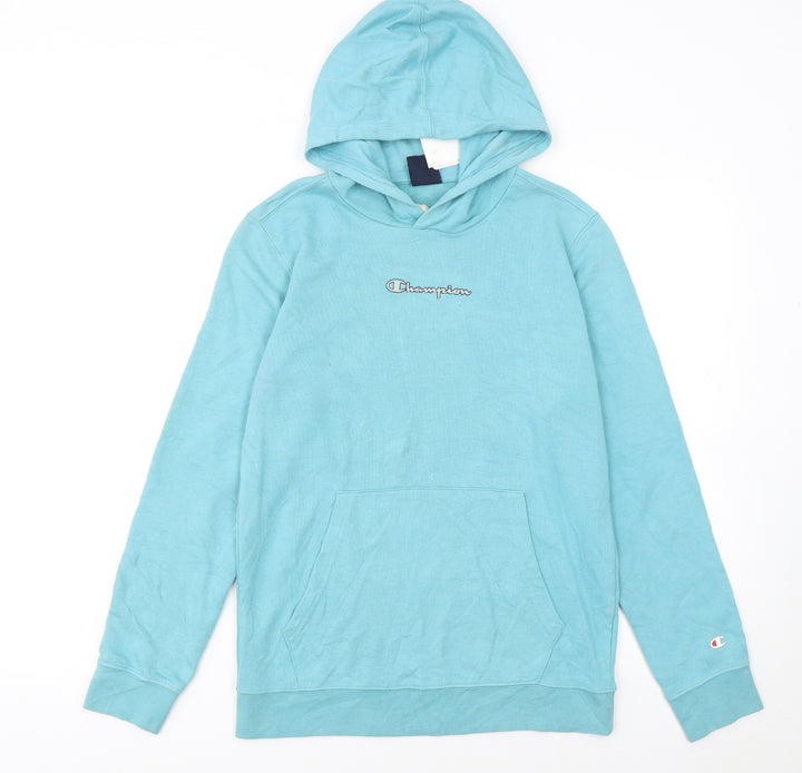 Champion Girls Blue Pullover Hoodie Size 13-14 Years Regular Fit