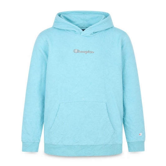 Front view of Champion girls’ blue pullover hoodie, size 13-14, years regular fit