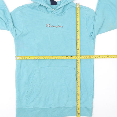 Champion Girls Blue Pullover Hoodie Size 13-14 Years Regular Fit