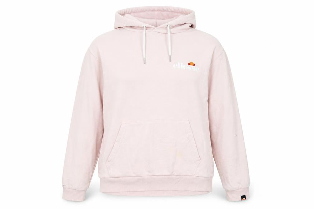 Ellesse Womens Pink Pullover Hoodie UK 14 Cotton Blend Casual