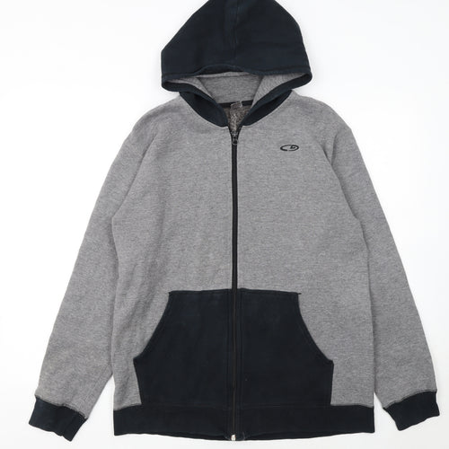Champion Womens Grey Full Zip Hoodie XL 16-18 Fleece Lined Casual